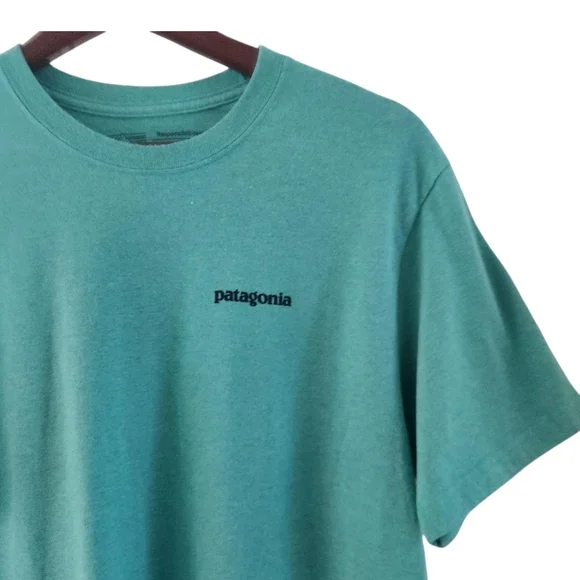 Patagonia Mountain Logo Responsibili-tee T-Shirt Adult Medium Green Regular Fit - Picture 5 of 7